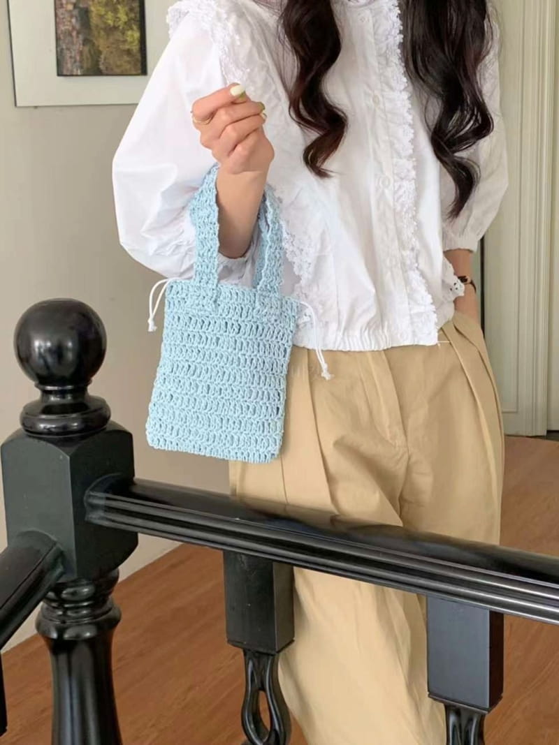 A In - Korean Women Fashion - #romanticstyle - Straw Dailt Tote Bag - 5