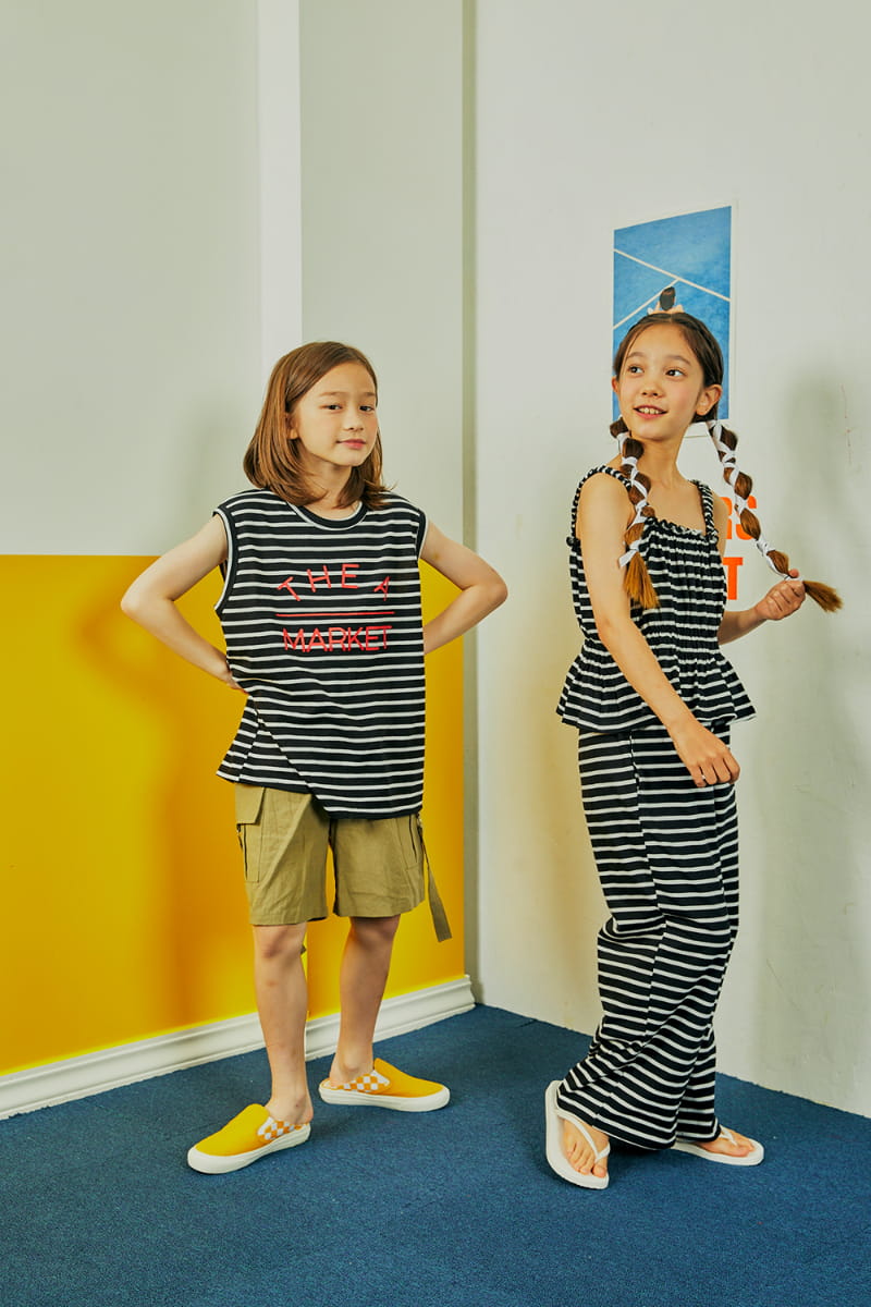 A-Market - Korean Children Fashion - #fashionkids - Strieps Frill Top Bottom Set - 12