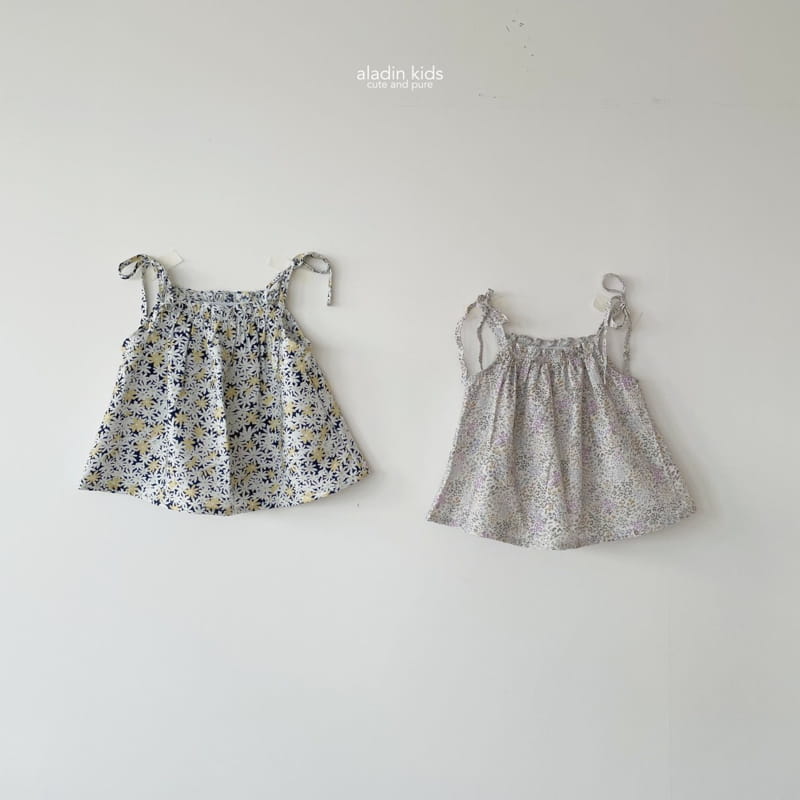 Aladin - Korean Children Fashion - #toddlerclothing - Wind Flower Sleeveless Blouse - 4