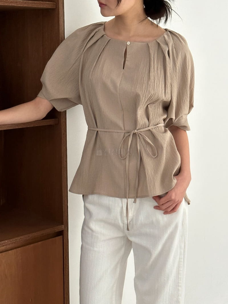 Anne Margaret - Korean Women Fashion - #momslook - Wrinkle Blouse