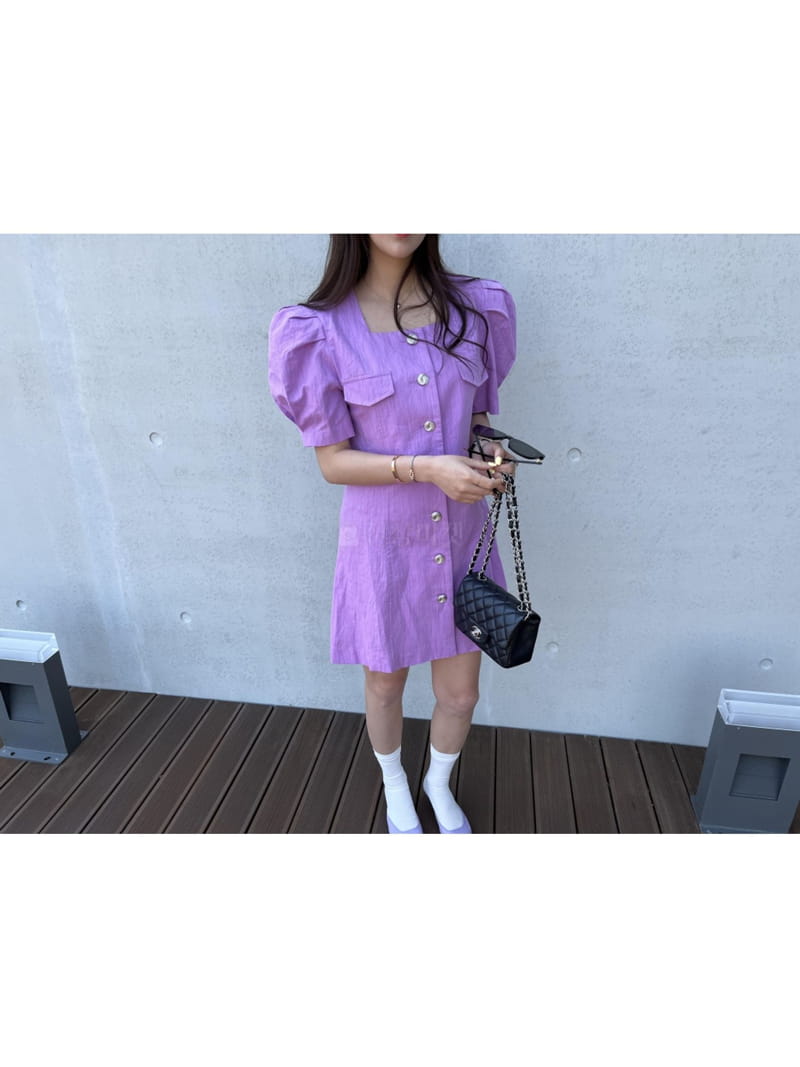 Awesome - Korean Women Fashion - #momslook - Linen Puff One-piece - 3