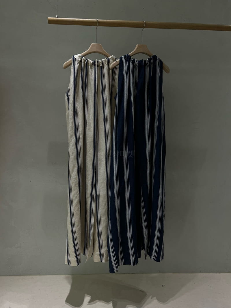 Baie Oud - Korean Women Fashion - #momslook - Stripes One-piece