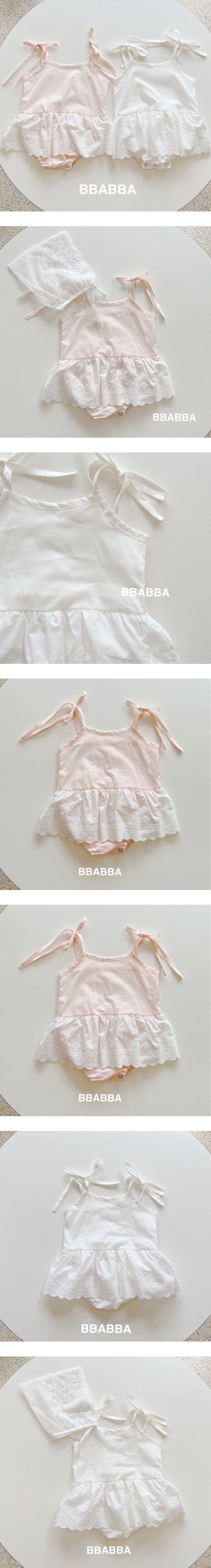 Bbabba - Korean Baby Fashion - #babyootd - Milk String Lace Bodysuit