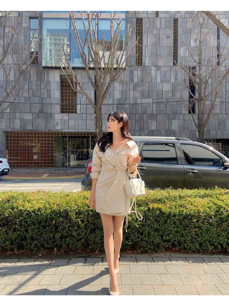 Bes - Korean Women Fashion - #momslook - Wrap One-piece - 5