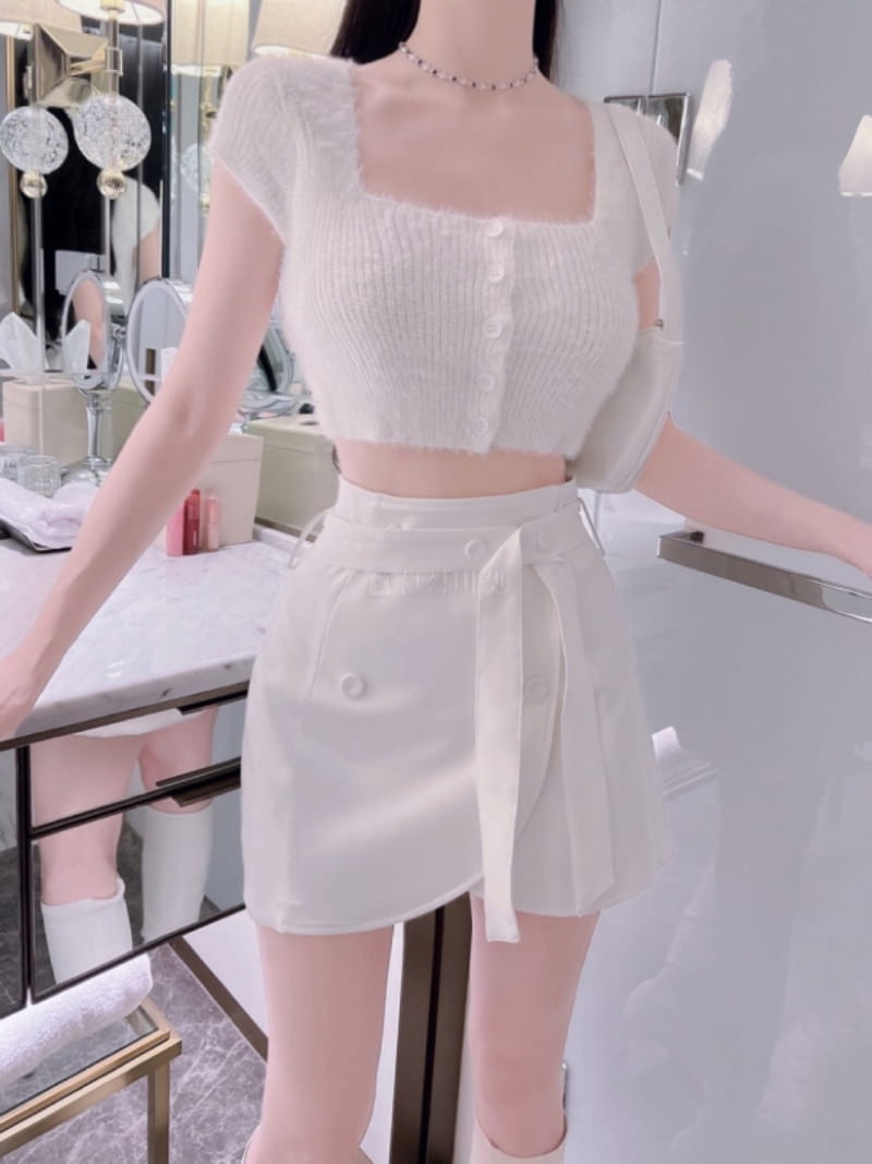 Bes - Korean Women Fashion - #momslook - Wrap Skirt - 2