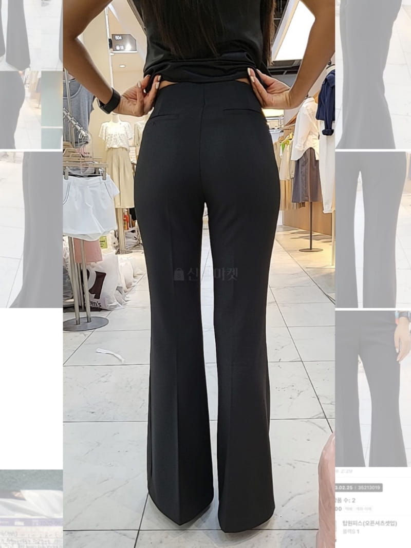 Bes - Korean Women Fashion - #momslook - Bootscut Pants - 4