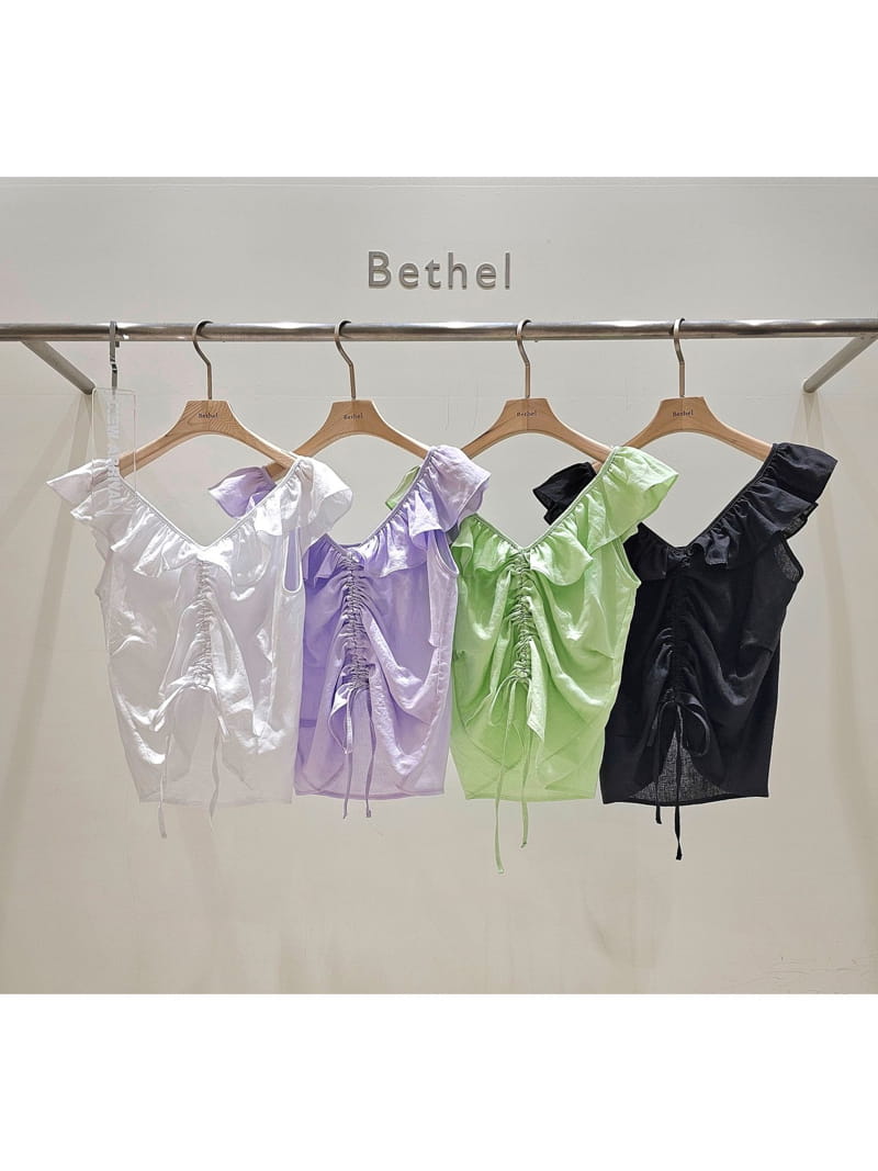 Bethel - Korean Women Fashion - #momslook - Frill Sleeveless Blouse