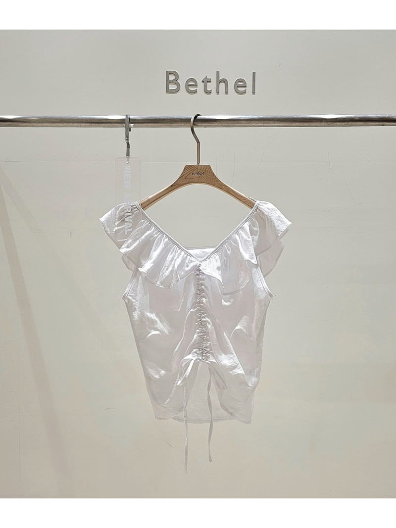 Bethel - Korean Women Fashion - #momslook - Frill Sleeveless Blouse - 3