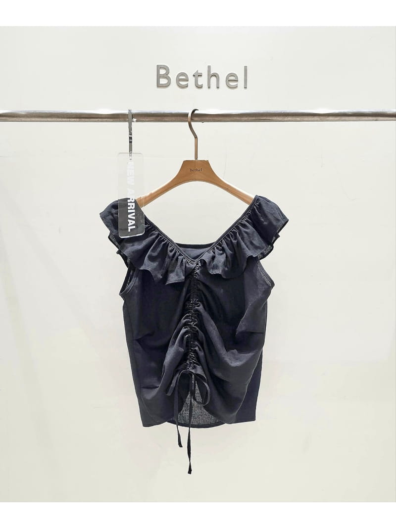 Bethel - Korean Women Fashion - #momslook - Frill Sleeveless Blouse - 5