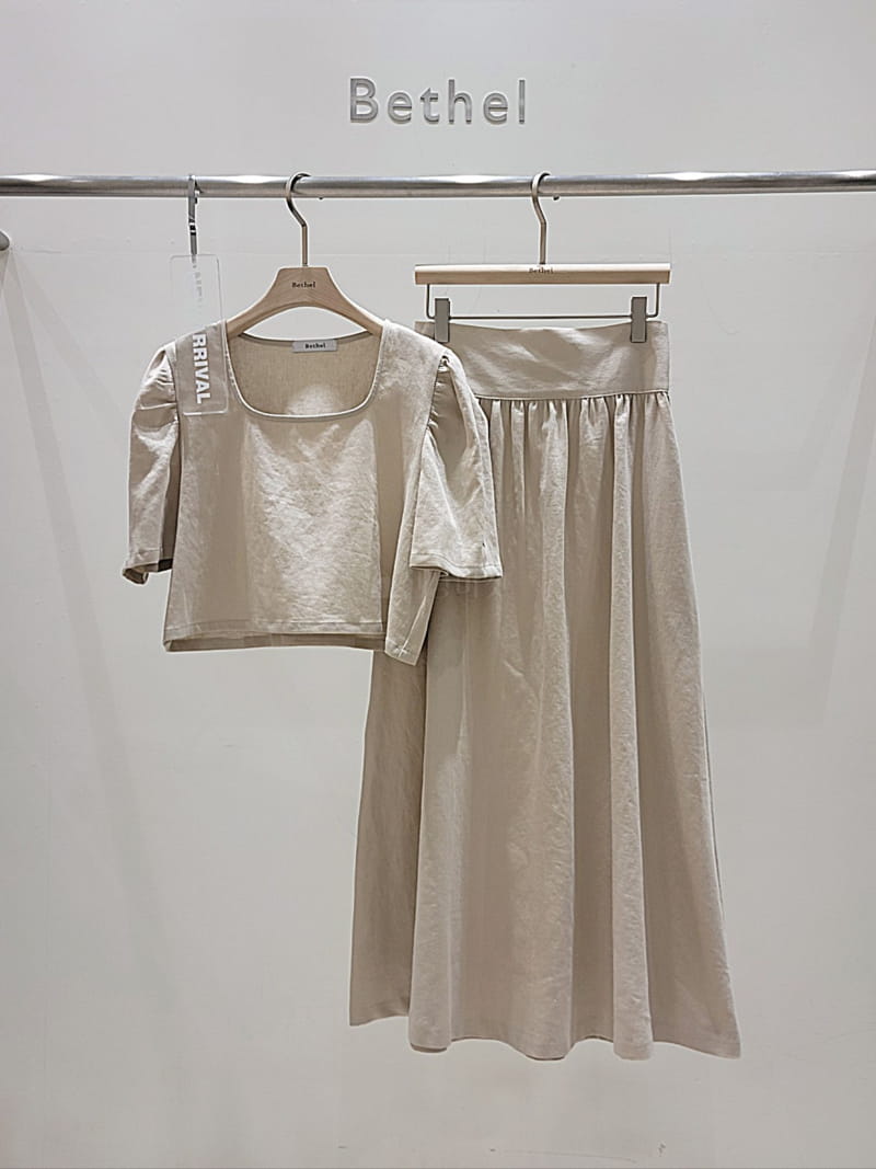 Bethel - Korean Women Fashion - #momslook - Linen Long Skirt Set - 3