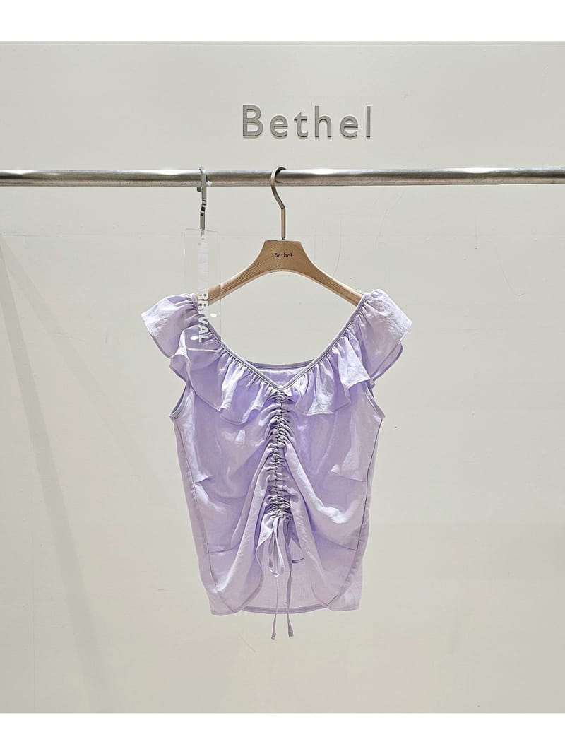 Bethel - Korean Women Fashion - #momslook - Frill Sleeveless Blouse - 4
