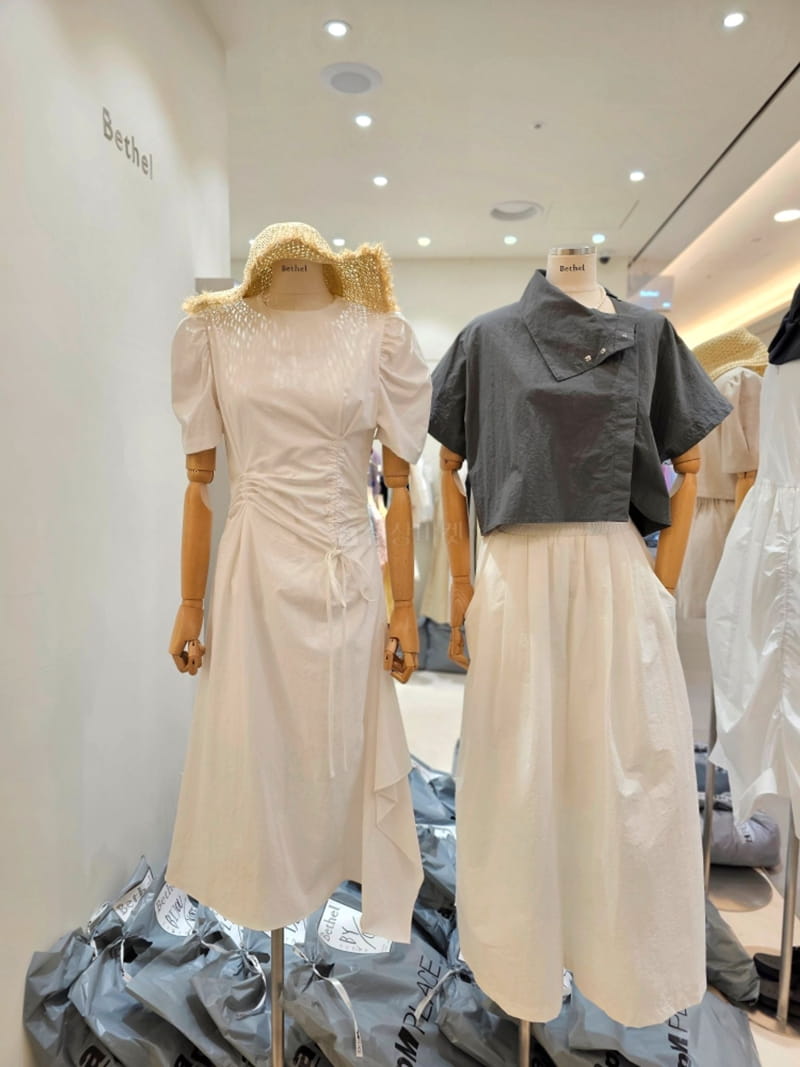Bethel - Korean Women Fashion - #womensfashion - String Shirring One-piece