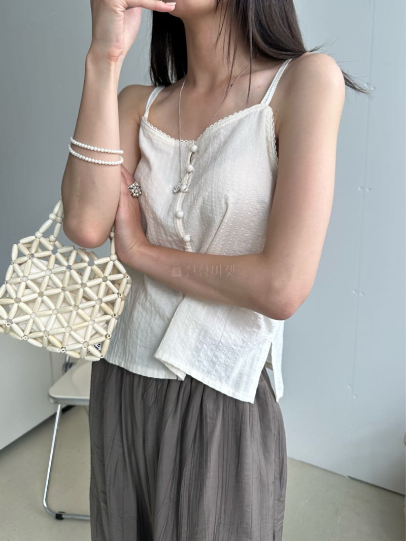 Bleecker - Korean Women Fashion - #momslook - Bean Button Sleeveless