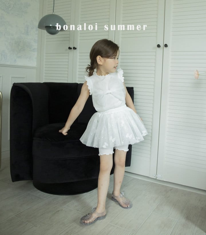 Bonaloi - Korean Children Fashion - #Kfashion4kids - Butterfly Skirt Leggings - 5