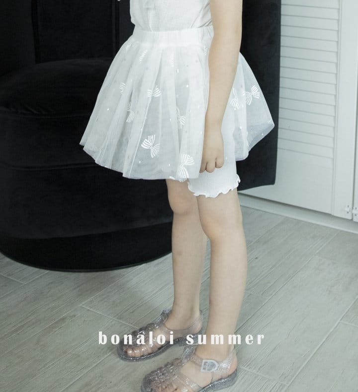 Bonaloi - Korean Children Fashion - #kidsstore - Butterfly Skirt Leggings - 4