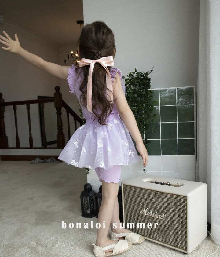 Bonaloi - Korean Children Fashion - #prettylittlegirls - Butterfly Skirt Leggings - 9