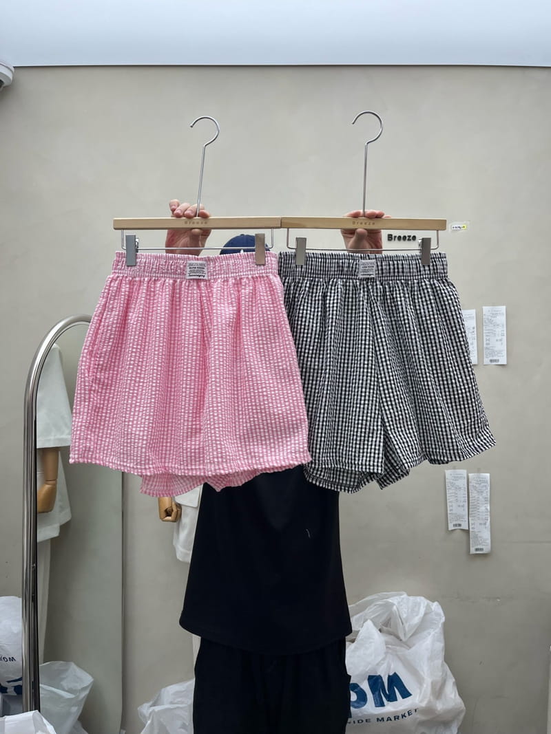 Breeze - Korean Women Fashion - #womensfashion - Label Check Shorts - 7