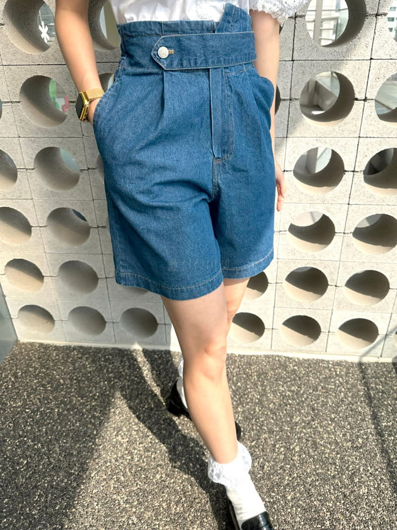 Bwithu - Korean Women Fashion - #momslook - Denim Shorts - 8