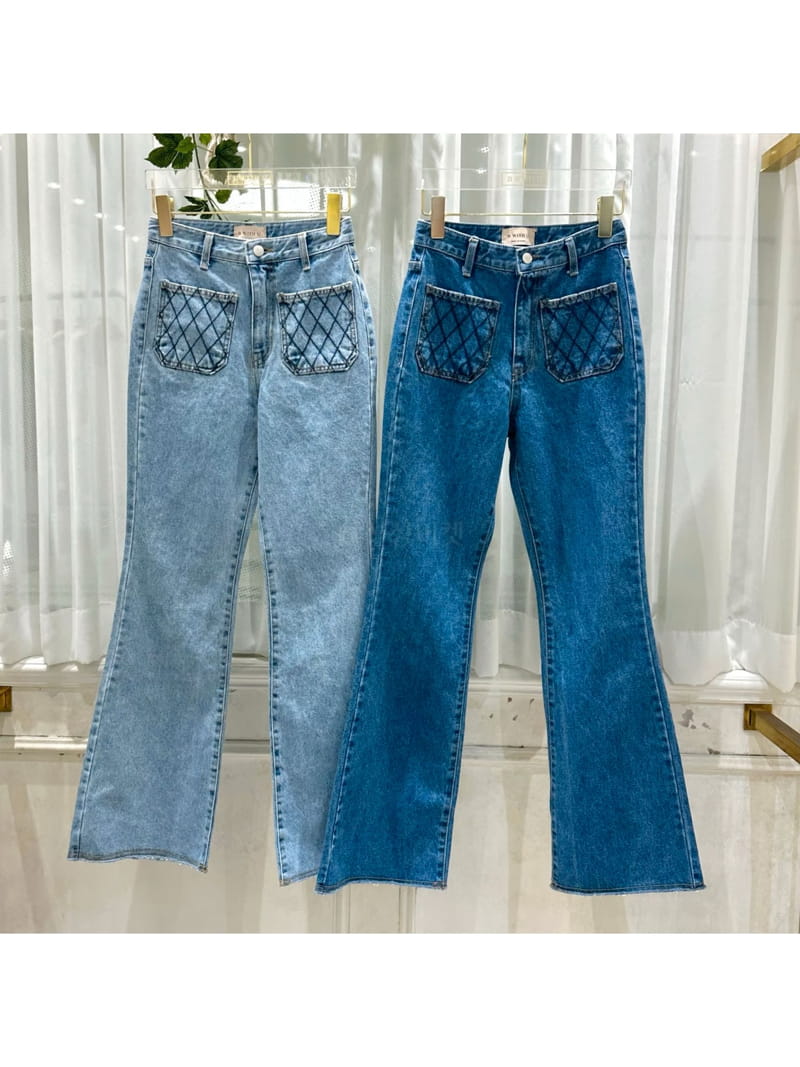 Bwithu - Korean Women Fashion - #womensfashion - Embrodiery Jeans - 5