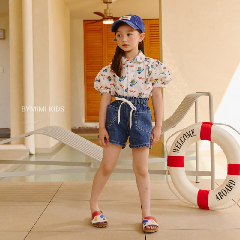 Bymimi - Korean Children Fashion - #kidsshorts - Surfing Puff Blouse - 5