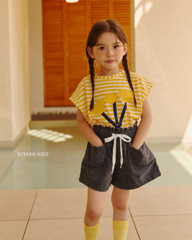 Bymimi - Korean Children Fashion - #kidzfashiontrend - Heart Strip Tee - 12