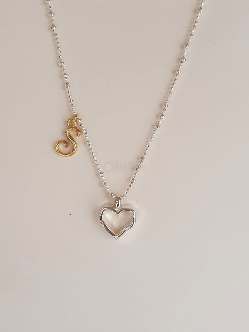 Cabinet - Korean Women Fashion - #momslook - Silver Heart Necklace