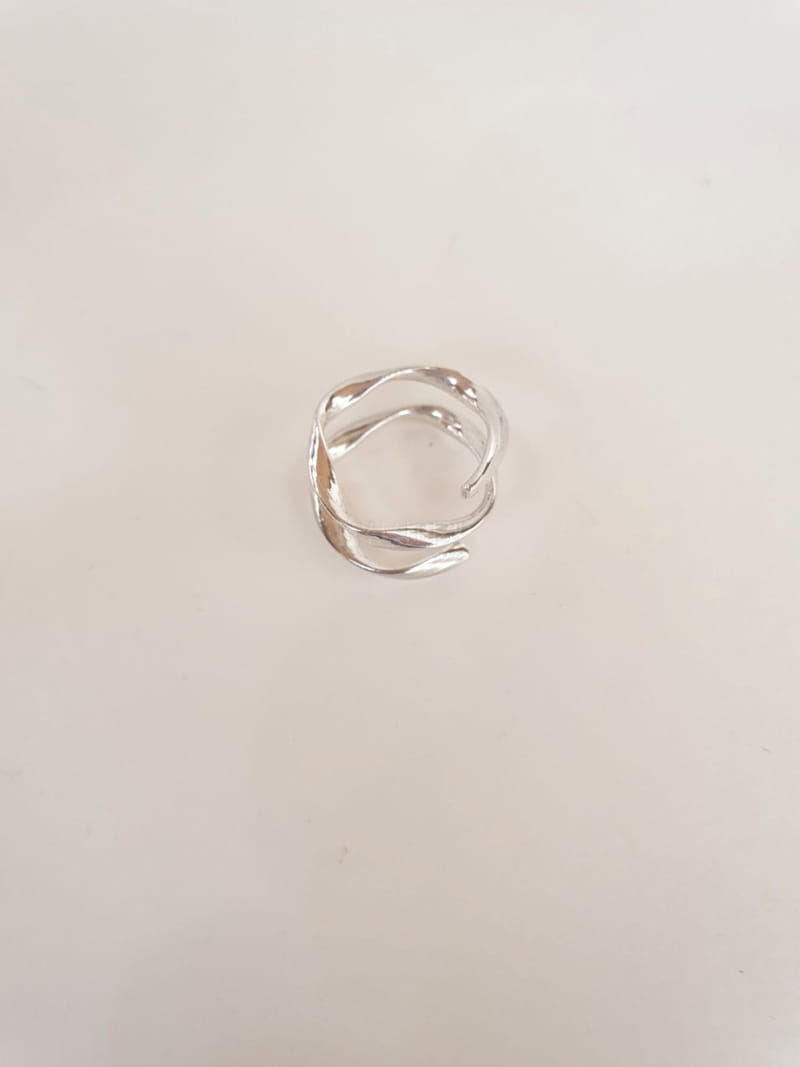 Cabinet - Korean Women Fashion - #momslook - Silver (Silver) Wave Ring