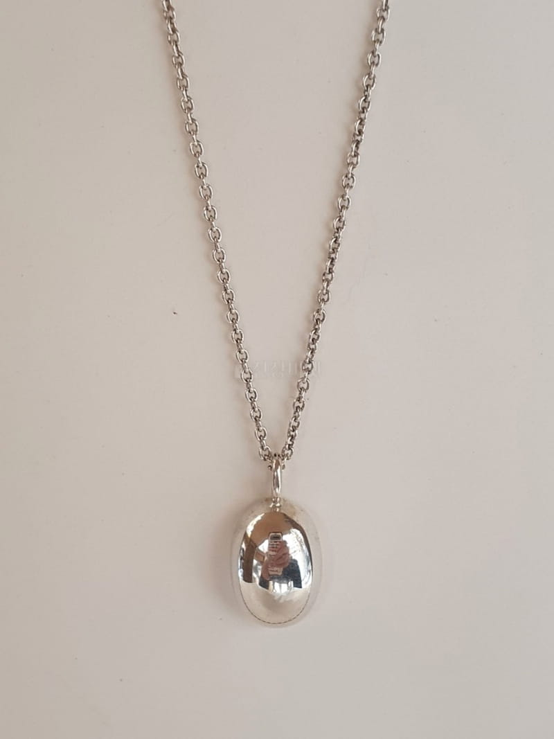 Cabinet - Korean Women Fashion - #momslook - Silver (Silver) Gong Necklace