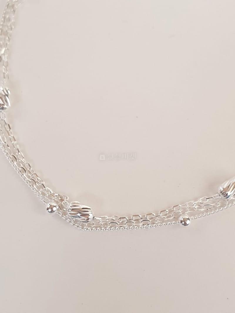 Cabinet - Korean Women Fashion - #momslook - Silver (Silver)3 Silver Ball Bracelet