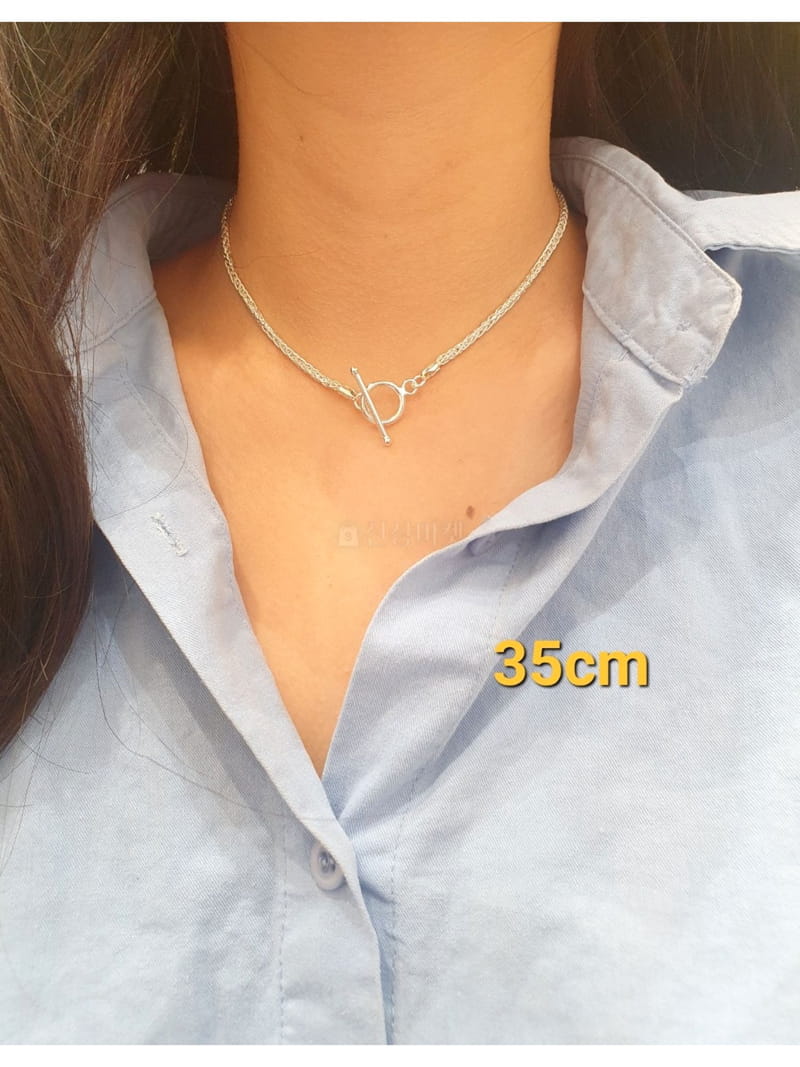 Cabinet - Korean Women Fashion - #momslook - Silver (Silver 35cm) Twist Necklace - 2
