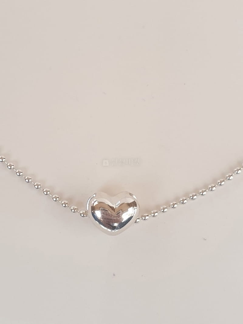 Cabinet - Korean Women Fashion - #pursuepretty - Silver (Silver) 2mm Heart  Necklace
