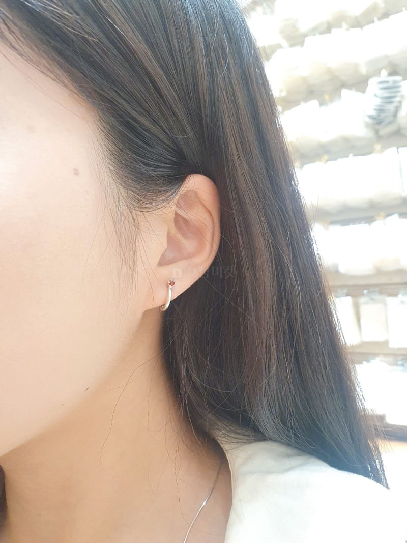 Cabinet - Korean Women Fashion - #romanticstyle - Silver (Silver) Mini Circle Earring - 5