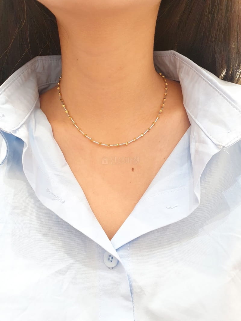 Cabinet - Korean Women Fashion - #thatsdarling - Silver (Silver) Triangle Necklace - 3
