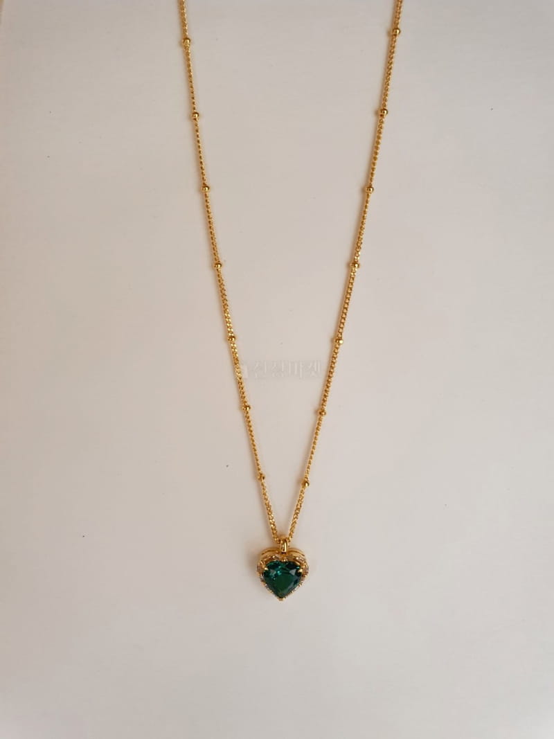 Cabinet - Korean Women Fashion - #momslook - Silver Heart Cubic Necklace - 4