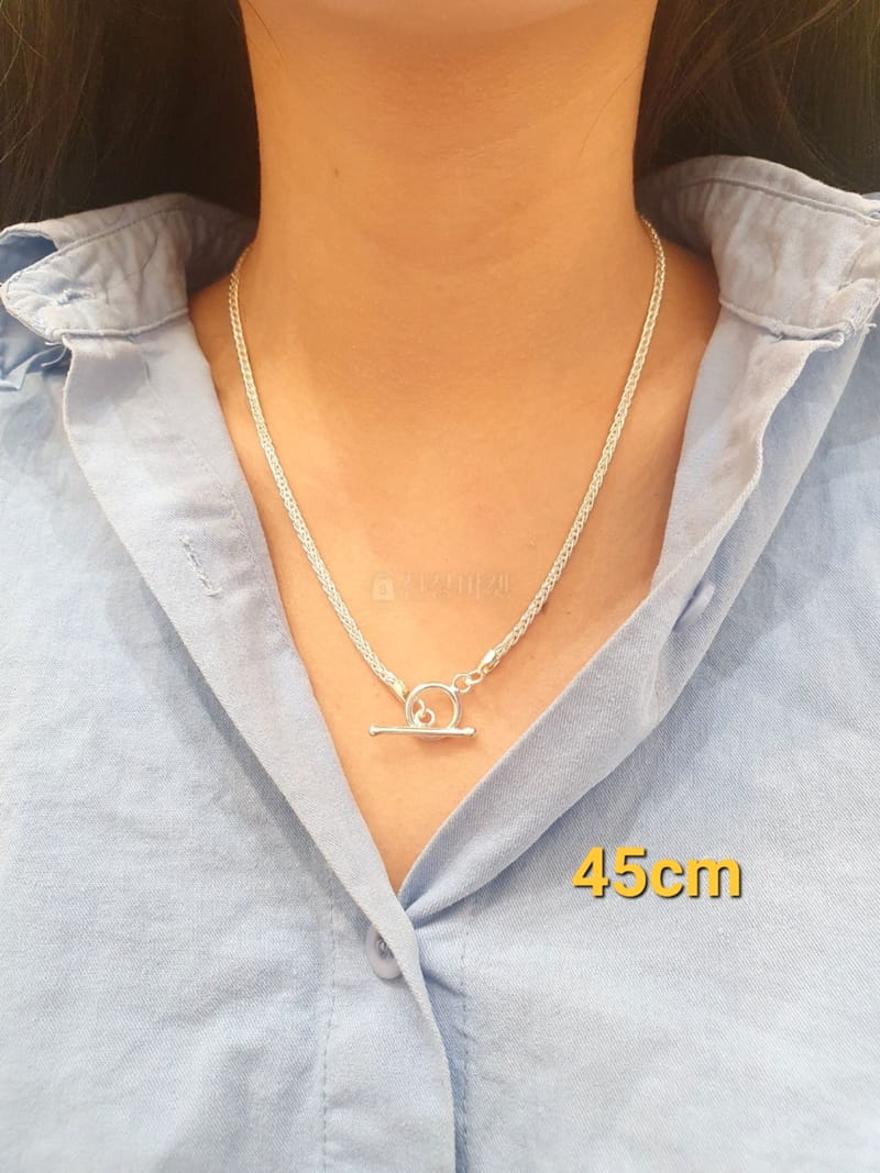 Cabinet - Korean Women Fashion - #womensfashion - Silver (Silver 35cm) Twist Necklace - 3