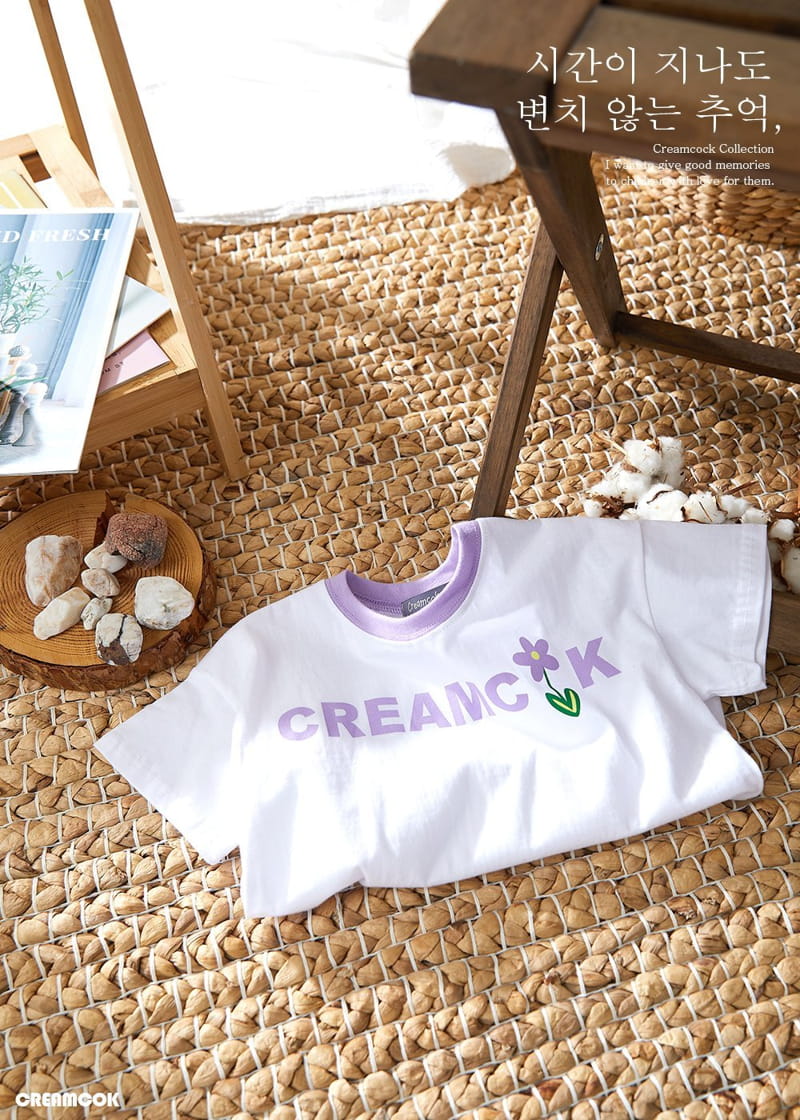 Creamcok - Korean Children Fashion - #Kfashion4kids - Cream Flower Tee - 3