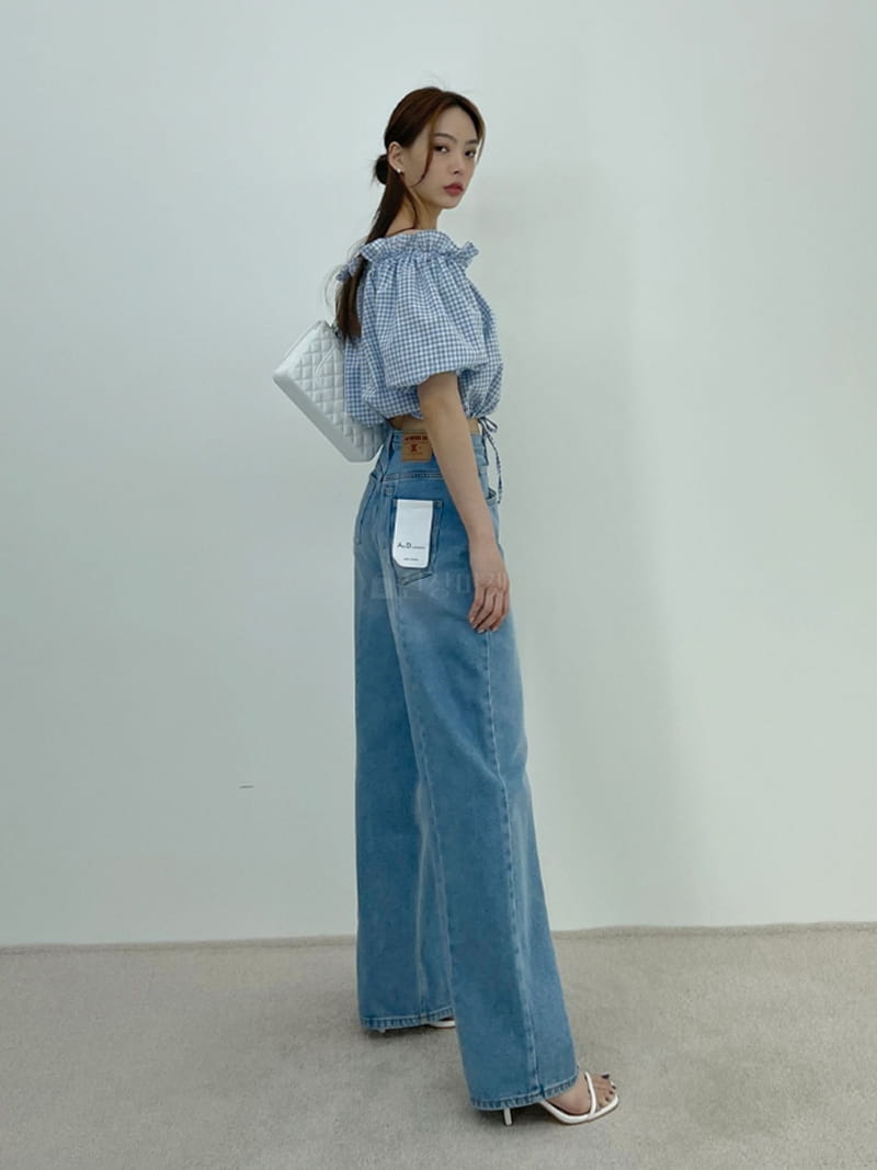 D2 - Korean Women Fashion - #momslook - Check Blouse - 2