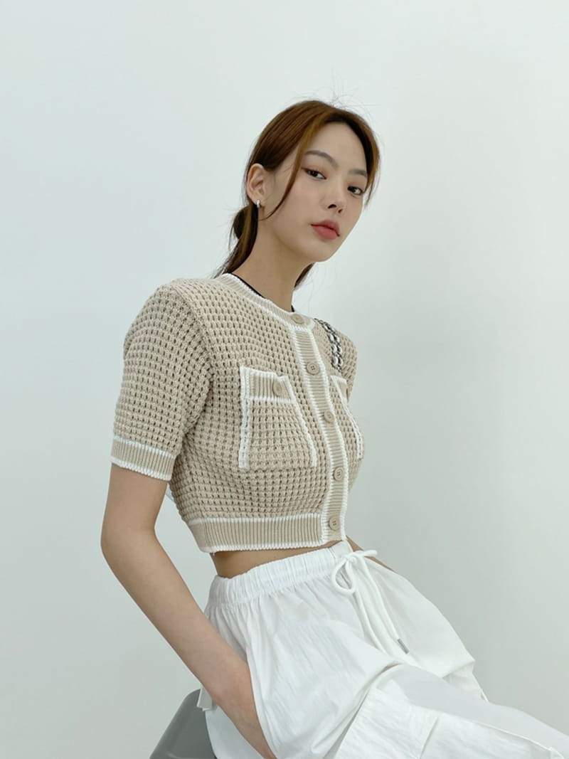 D2 - Korean Women Fashion - #momslook - Waffle Cardigan - 8