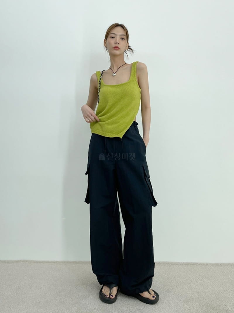D2 - Korean Women Fashion - #momslook - Slit Knit Sleeveless - 2