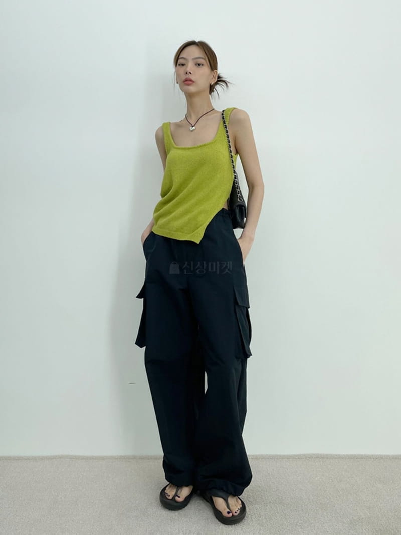 D2 - Korean Women Fashion - #womensfashion - Slit Knit Sleeveless - 5