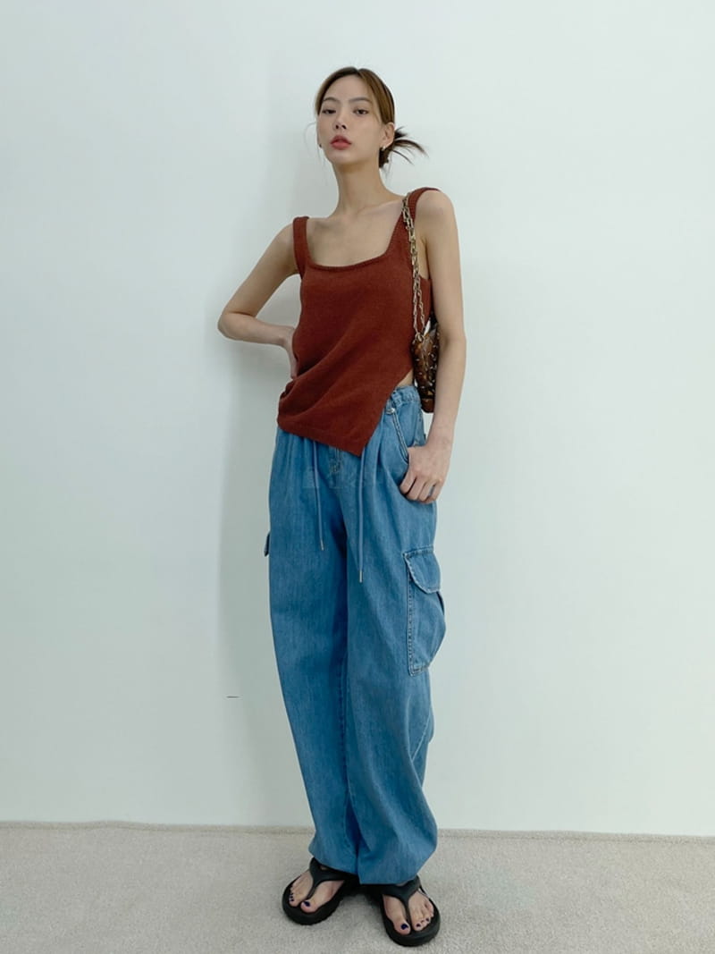 D2 - Korean Women Fashion - #womensfashion - Slit Knit Sleeveless - 7