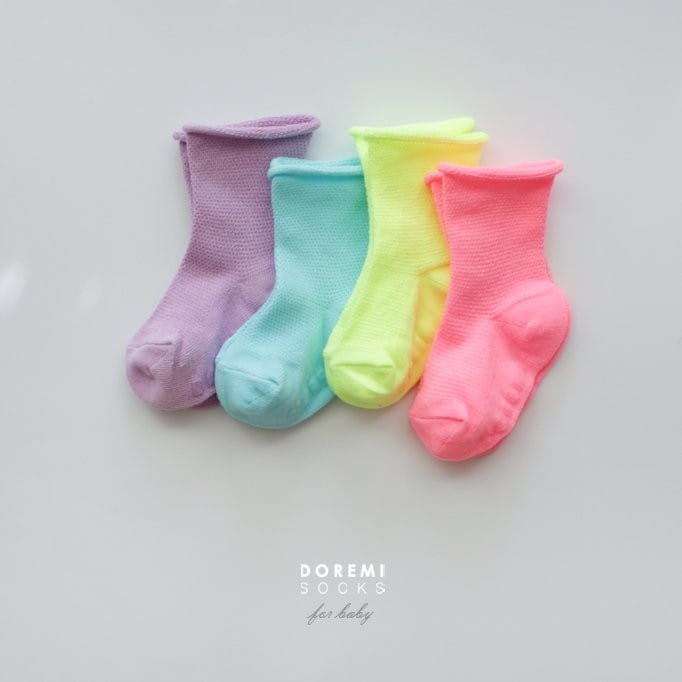 Doremi Socks - Korean Children Fashion - #Kfashion4kids - Mesh Neon Socks Set - 2