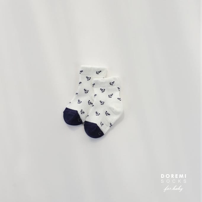 Doremi Socks - Korean Children Fashion - #childofig - Waffle Marine Socks Set - 9