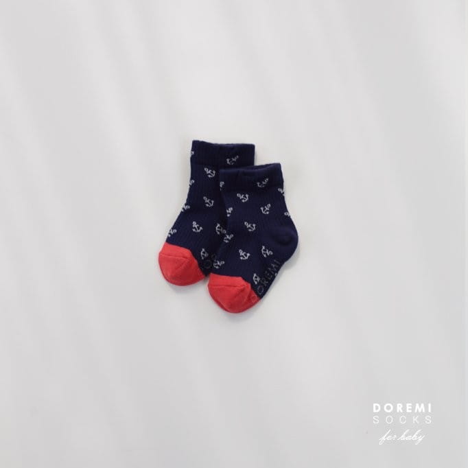 Doremi Socks - Korean Children Fashion - #childrensboutique - Waffle Marine Socks Set - 10