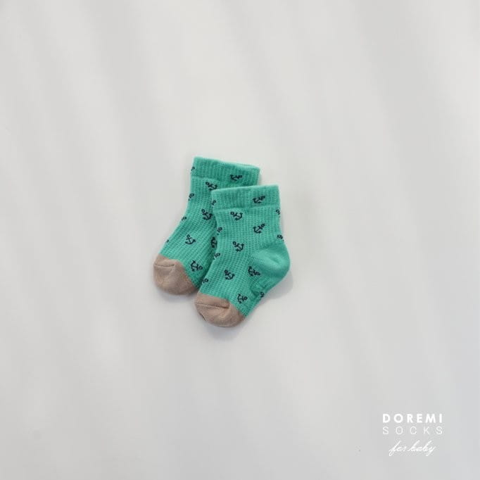 Doremi Socks - Korean Children Fashion - #designkidswear - Waffle Marine Socks Set - 11