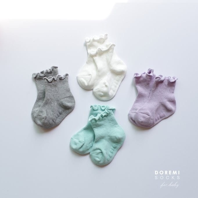 Doremi Socks - Korean Children Fashion - #discoveringself - Heart Mesh Socks Set