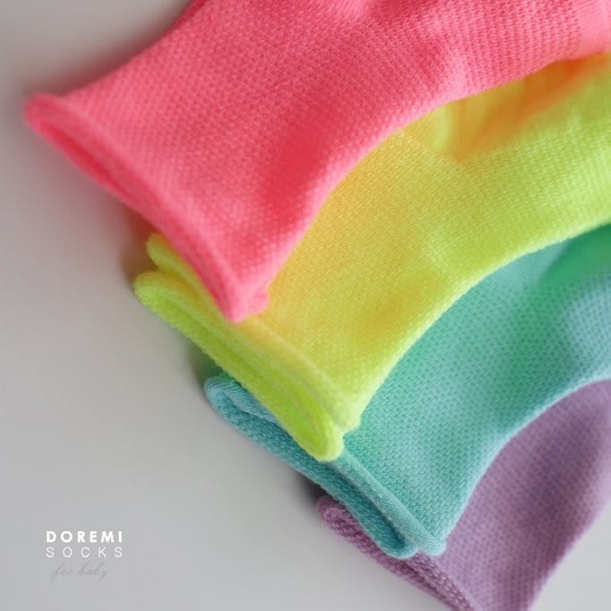 Doremi Socks - Korean Children Fashion - #minifashionista - Mesh Neon Socks Set - 5