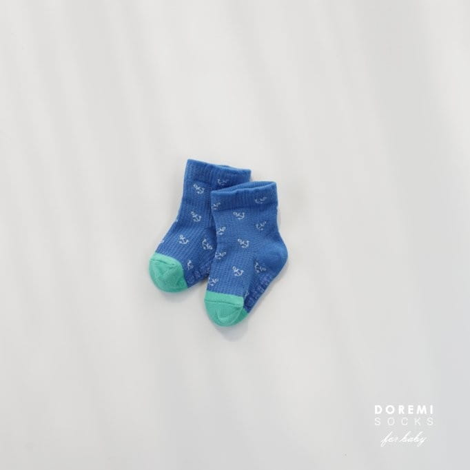 Doremi Socks - Korean Children Fashion - #stylishchildhood - Waffle Marine Socks Set - 8