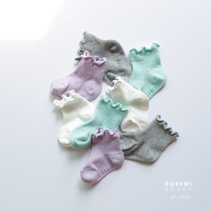 Doremi Socks - Korean Children Fashion - #todddlerfashion - Heart Mesh Socks Set - 11