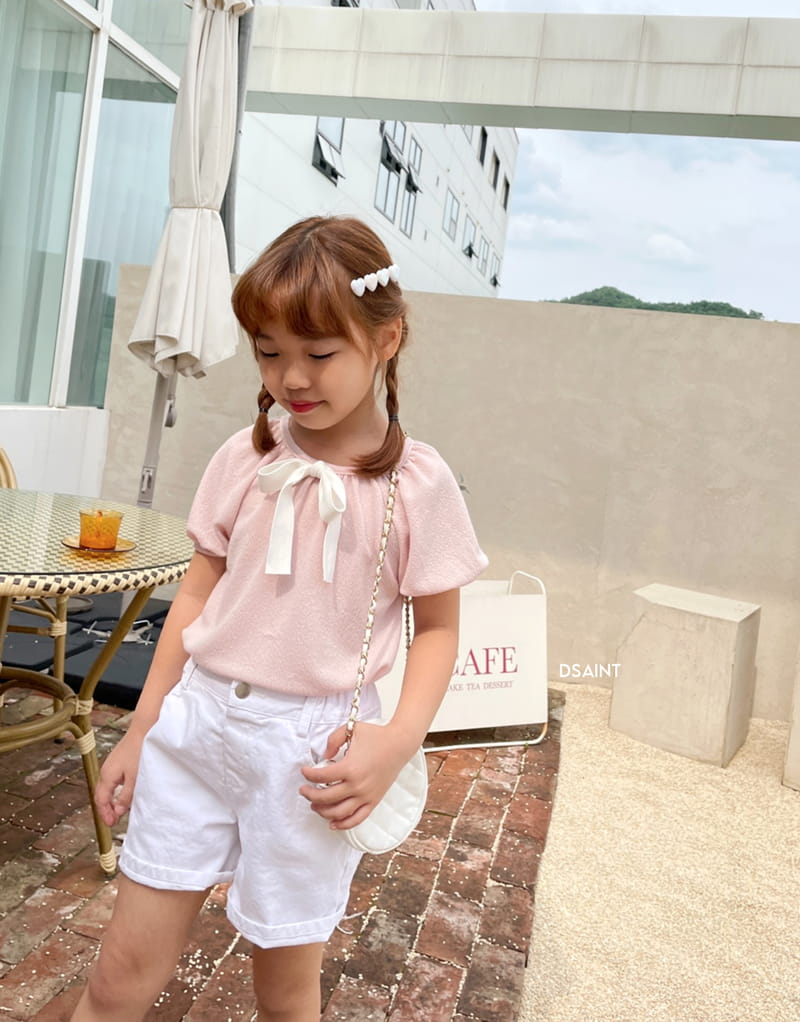 Dsaint - Korean Children Fashion - #todddlerfashion - Pretty Ribbon Tee - 12
